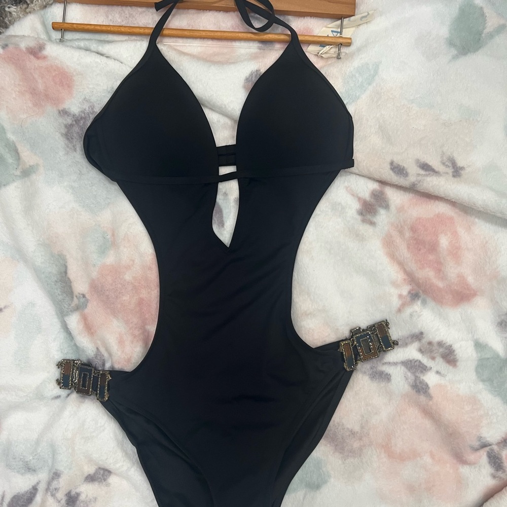 Victorias Secret classy halter one piece with cutouts